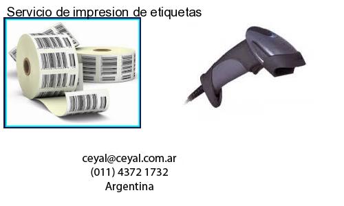 Servicio de impresion de etiquetas