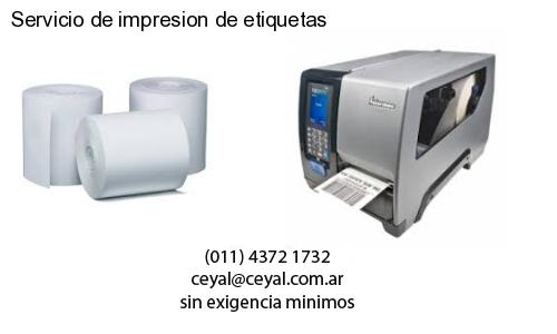 Servicio de impresion de etiquetas