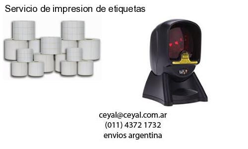 Servicio de impresion de etiquetas