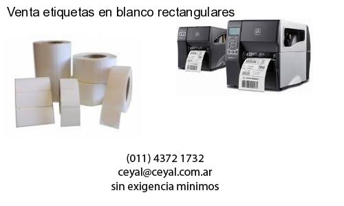 Venta etiquetas en blanco rectangulares