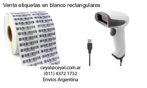 Venta etiquetas en blanco rectangulares