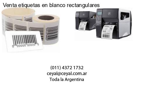 Venta etiquetas en blanco rectangulares