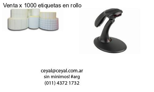Venta x 1000 etiquetas en rollo
