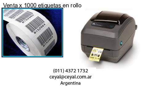 Venta x 1000 etiquetas en rollo