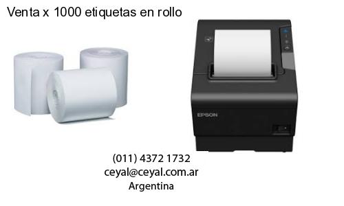 Venta x 1000 etiquetas en rollo