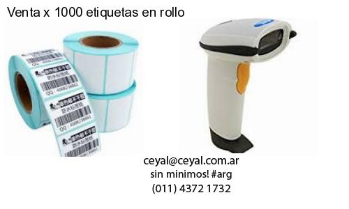 Venta x 1000 etiquetas en rollo