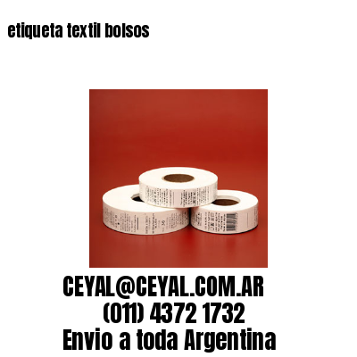 etiqueta textil bolsos