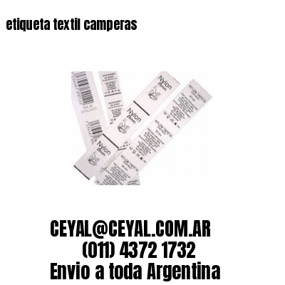 etiqueta textil camperas