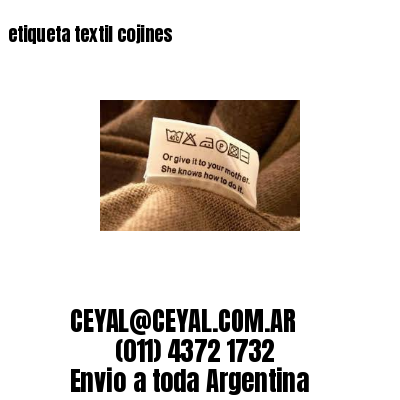 etiqueta textil cojines