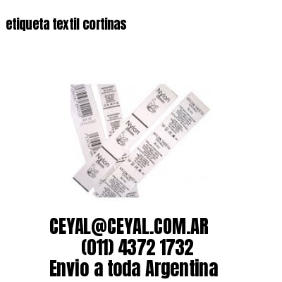 etiqueta textil cortinas