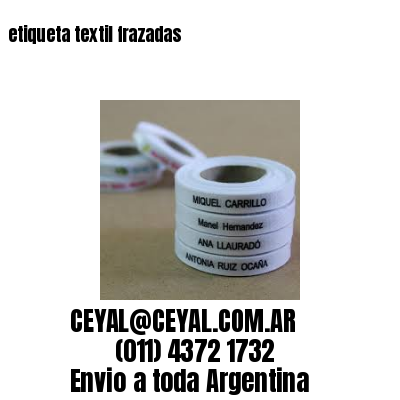 etiqueta textil frazadas