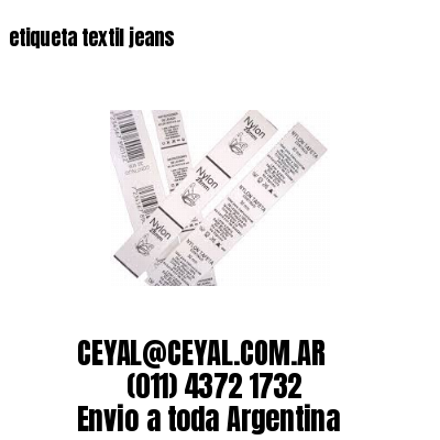 etiqueta textil jeans