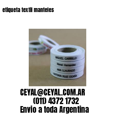 etiqueta textil manteles