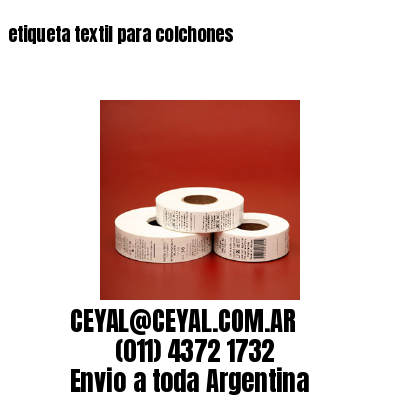 etiqueta textil para colchones
