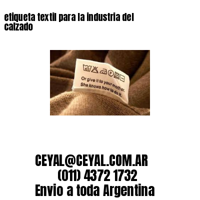 etiqueta textil para la industria del calzado