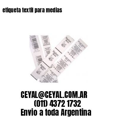 etiqueta textil para medias