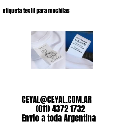 etiqueta textil para mochilas