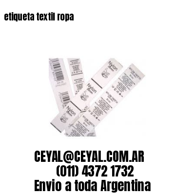 etiqueta textil ropa
