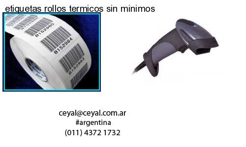 etiquetas rollos termicos sin minimos