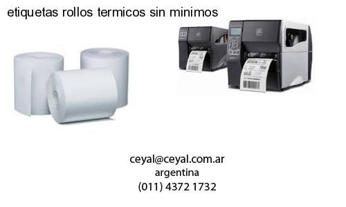 etiquetas rollos termicos sin minimos