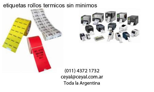 etiquetas rollos termicos sin minimos