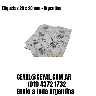Etiquetas 20 x 20 mm – Argentina