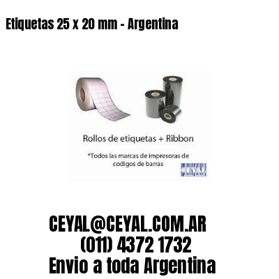 Etiquetas 25 x 20 mm – Argentina
