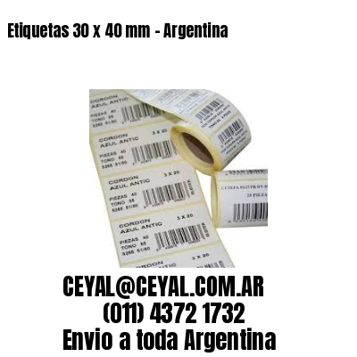 Etiquetas 30 x 40 mm – Argentina