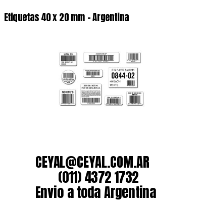 Etiquetas 40 x 20 mm – Argentina