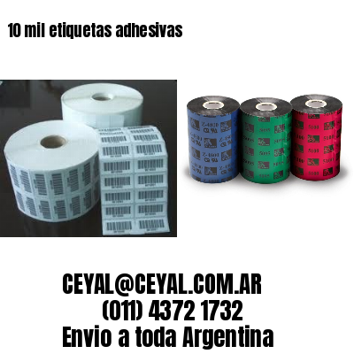 10 mil etiquetas adhesivas