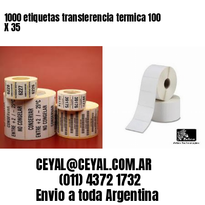 1000 etiquetas transferencia termica 100 X 35
