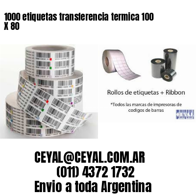 1000 etiquetas transferencia termica 100 X 80