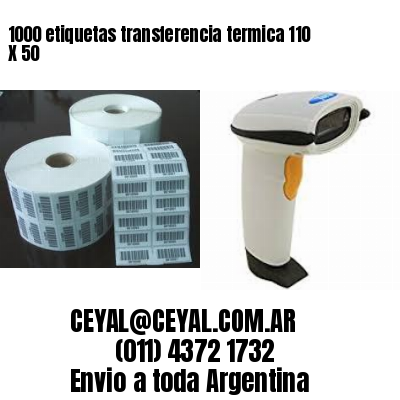 1000 etiquetas transferencia termica 110 X 50