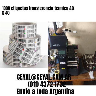 1000 etiquetas transferencia termica 40 x 40