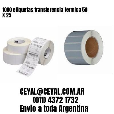 1000 etiquetas transferencia termica 50 X 25