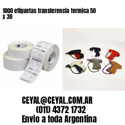 1000 etiquetas transferencia termica 50 x 30