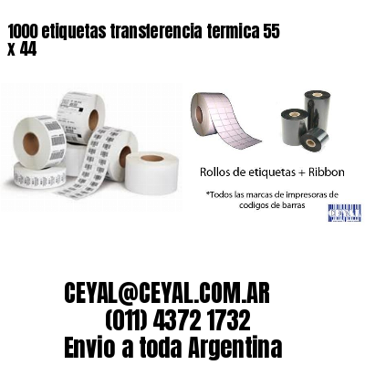 1000 etiquetas transferencia termica 55 x 44