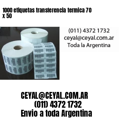 1000 etiquetas transferencia termica 70 x 50
