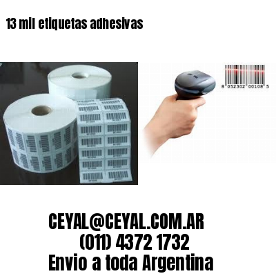 13 mil etiquetas adhesivas