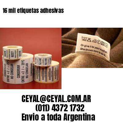 16 mil etiquetas adhesivas