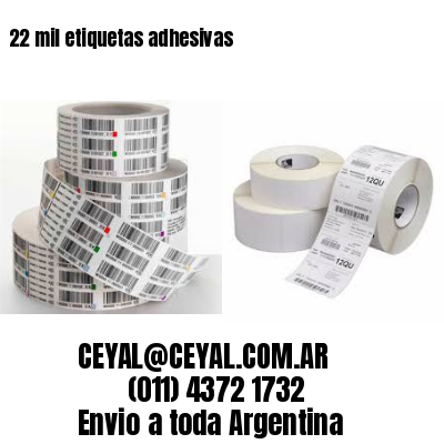 22 mil etiquetas adhesivas