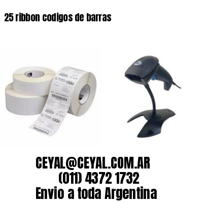 25 ribbon codigos de barras