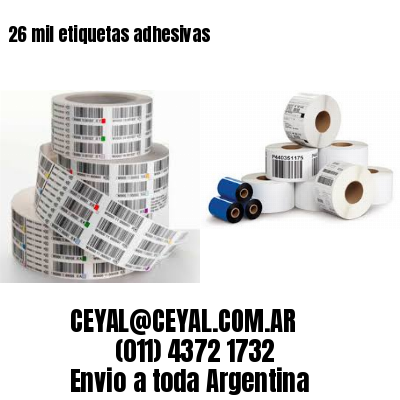 26 mil etiquetas adhesivas