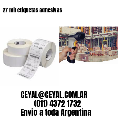 27 mil etiquetas adhesivas