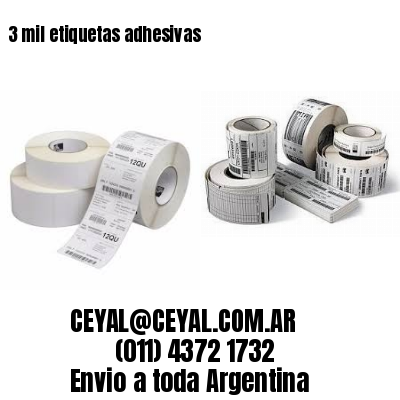 3 mil etiquetas adhesivas
