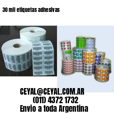 30 mil etiquetas adhesivas