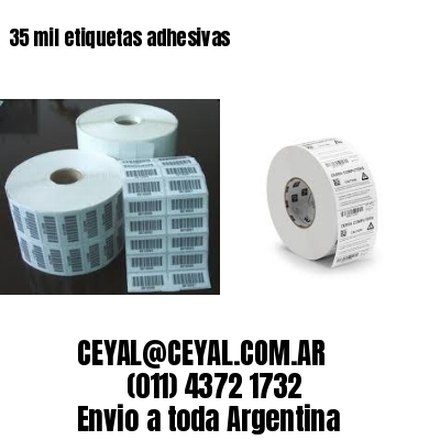 35 mil etiquetas adhesivas