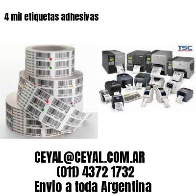 4 mil etiquetas adhesivas