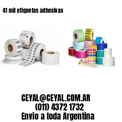 41 mil etiquetas adhesivas