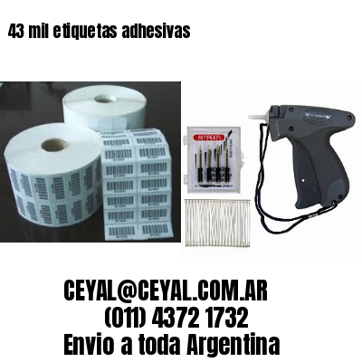 43 mil etiquetas adhesivas